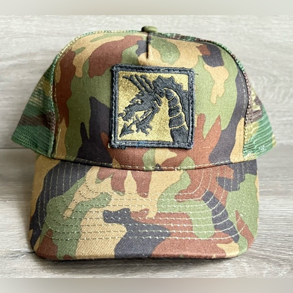 U.S. Army 18th Airborne Corps “Sky Dragons” Dad Hat (NEW) Camo Mesh StrapBack - Picture 1 of 6
